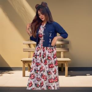 Stitched Girls Maxi Dress