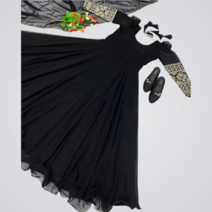 Embroidered Sleeves 3 Piece Maxi