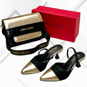 Elegant Pointed Toe Heels & Quilted Chain Bag Combo